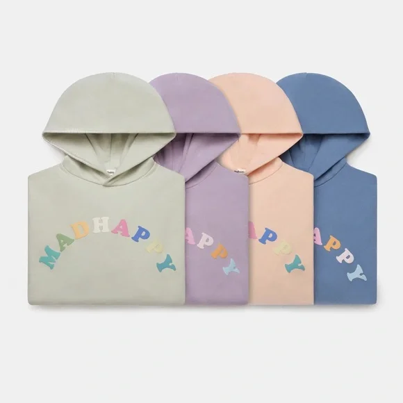 Madhappy Blue Hoodie with Multicolor Logo - Picture 3 of 8